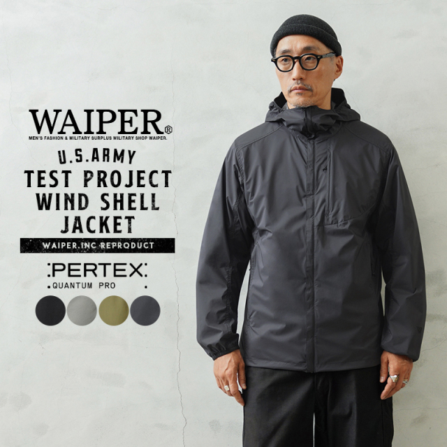 WAIPER.inc 米軍 TEST PROJECT WIND SHELL ジャケット PERTEX QUANTUM PRO【WP1184】【T】