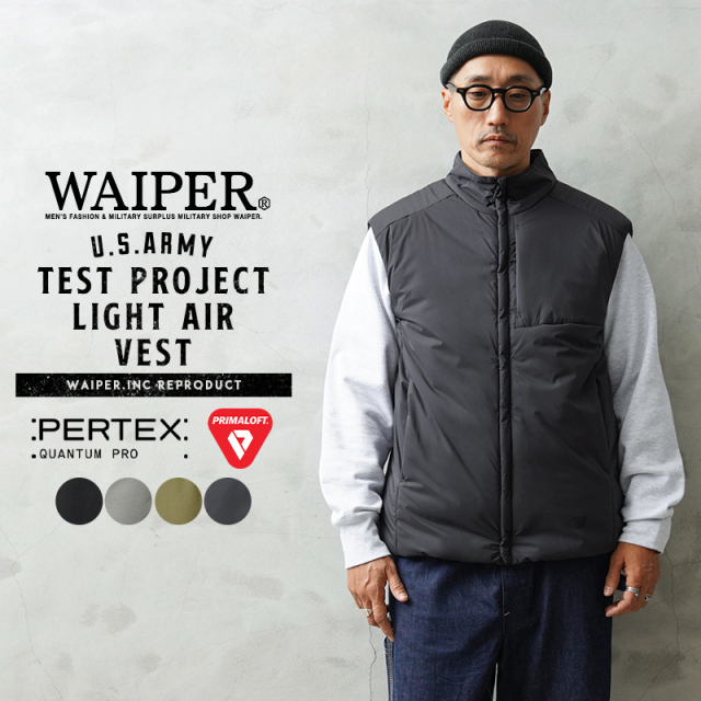 WAIPER.inc 米軍 TEST PROJECT LIGHT AIR PRIMALOFT ベスト PERTEX QUANTUM PRO【WP1185】【T】