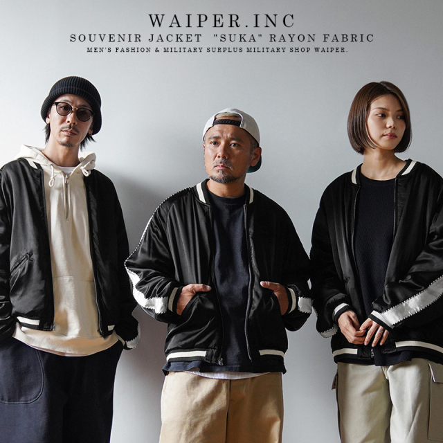 WAIPER.inc SOUVENIR JACKET / スーベニアジャケット ”Suka” Rayon fabric（レーヨンサテン）【WP138】【T】