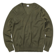 実物 USED チェコ軍 M-85 Vネック ニットセーター