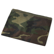 実物 USED イタリア軍 リメイクポーチ WOODLAND CAMO