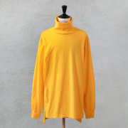 実物 新品 デッドストック 米軍 U.S.NAVY FLIGHT DECK CREWMAN’S タートルネック L/S Tシャツ イエロー