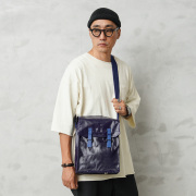 実物 USED ルーマニア軍 ダブルストラップ ガスマスクバッグ NAVY