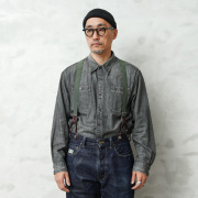 実物 USED チェコ軍 Y型サスペンダー オリーブ 
