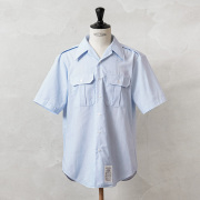 実物 新品 デッドストック 米空軍 AF BLUE ショートスリーブ ドレスシャツ ラベルタグ