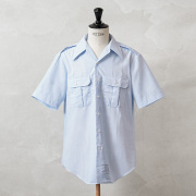実物 新品 デッドストック 米空軍 AF BLUE ショートスリーブ ドレスシャツ ステンシル