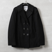 実物 新品 デッドストック 米軍 レディース U.S.NAVY ウール ピーコート BLACK