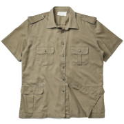 実物 USED イタリア軍 サファリシャツ カーキ ベルト無し