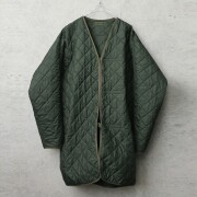 実物 USED イギリス軍 キルティングライナージャケット ベルクロフロント