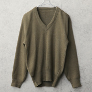 実物 USED イタリア軍 Vネックセーター