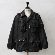 実物 USED スイス軍 M-60 マウンテンジャケット アルペンカモフラージュ BLACK染め