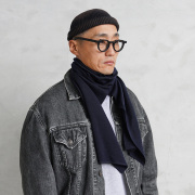 実物 新品 デッドストック オランダ軍 ネックロール マフラー NAVY