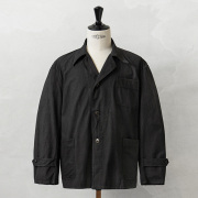 実物 新品 デッドストック ルーマニア軍 ホスピタル ジャケット BLACK染め / シャツジャケット