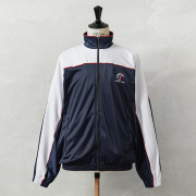 実物 USED フランス軍 ARMEE DE TERRE トレーニングジャケット ホワイト×ネイビー バックプリントなし