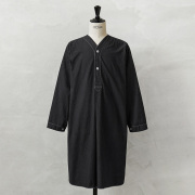 実物 USED オーストリア軍 Vネック ヘンリー グランパシャツ BLACK染め