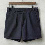 実物 新品 デッドストック イギリス軍 TRI-SERVICE ワンタック ショーツ NAVY