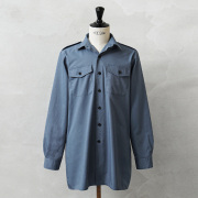 実物 USED イギリス軍 ROYAL AIR FORCE（RAF）ワーキング ドレスシャツ BLUE