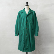 実物 新品 デッドストック オーストリア軍 CIVIL DEFENSE ショップコート TEAL GREEN / ワークコート