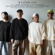 WAIPER.inc 米軍 EXTREME COLD WEATHER ハニカムワッフル サーマル L/S ルーズサイズ アンダーシャツ【WP113】【T】