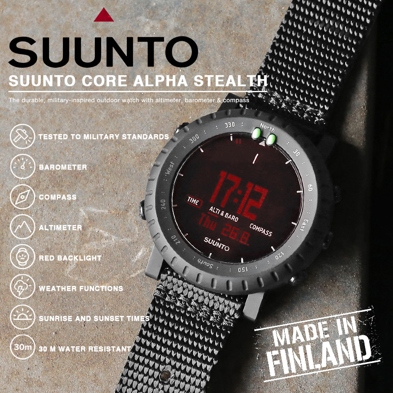 SUUNTO スント SS050504000 Suunto Core Alpha Stealth リストウォッチ（腕時計）【メーカー小売価格31,800円（税別）】