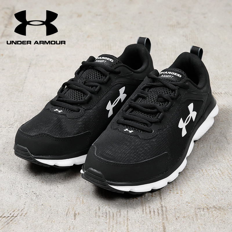 UNDER ARMOUR アンダーアーマー 3024857-001 Charged Assert 9 Wide 4E ランニングシューズ BLACK×WHITE