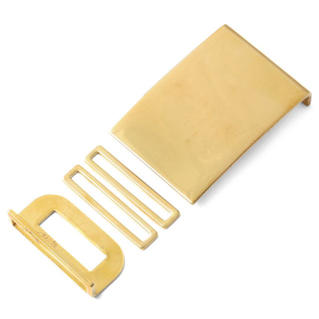 実物 新品 米軍 BUCKLE, BRASS ブラスバックル【T】