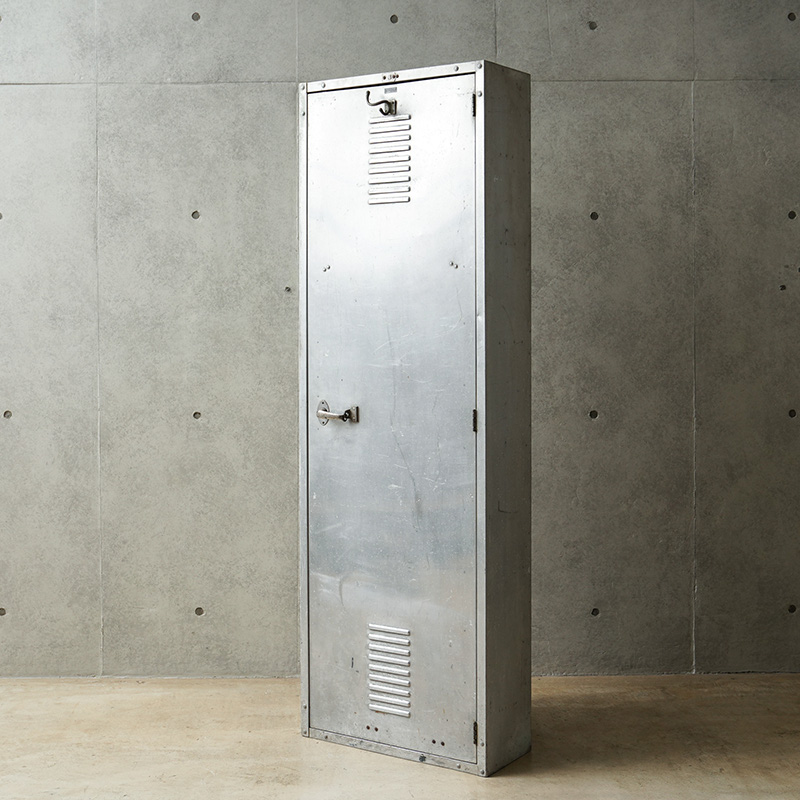 1940s US NAVY ALUMINUM SINGLE LOCKER ヴィンテージ アルミ シングルロッカー【1】【T】