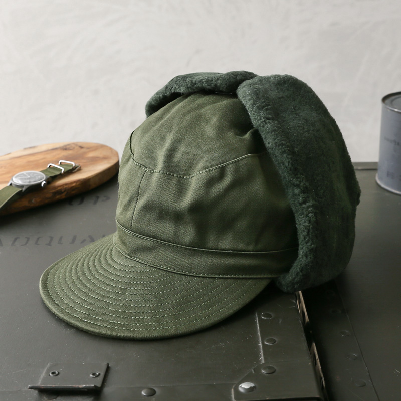 実物 新品 デッドストック スウェーデン軍 ウィンター フライヤーズキャップ