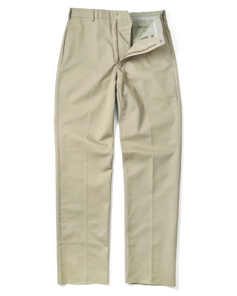実物 新品 米軍 CREIGHTON社製 チノトラウザーズ KHAKI イレギュラー（裾未処理）