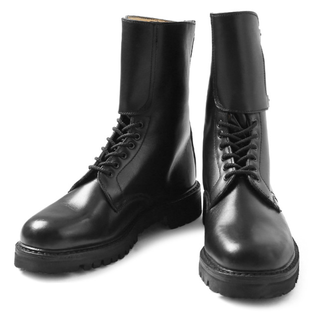 実物 新品 イタリア軍 サイドバックル レザーブーツ