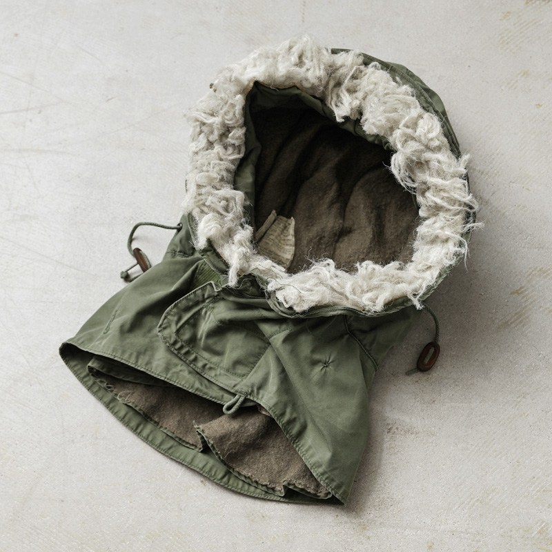 実物 USED 米軍 M-65用フード アクリルファー