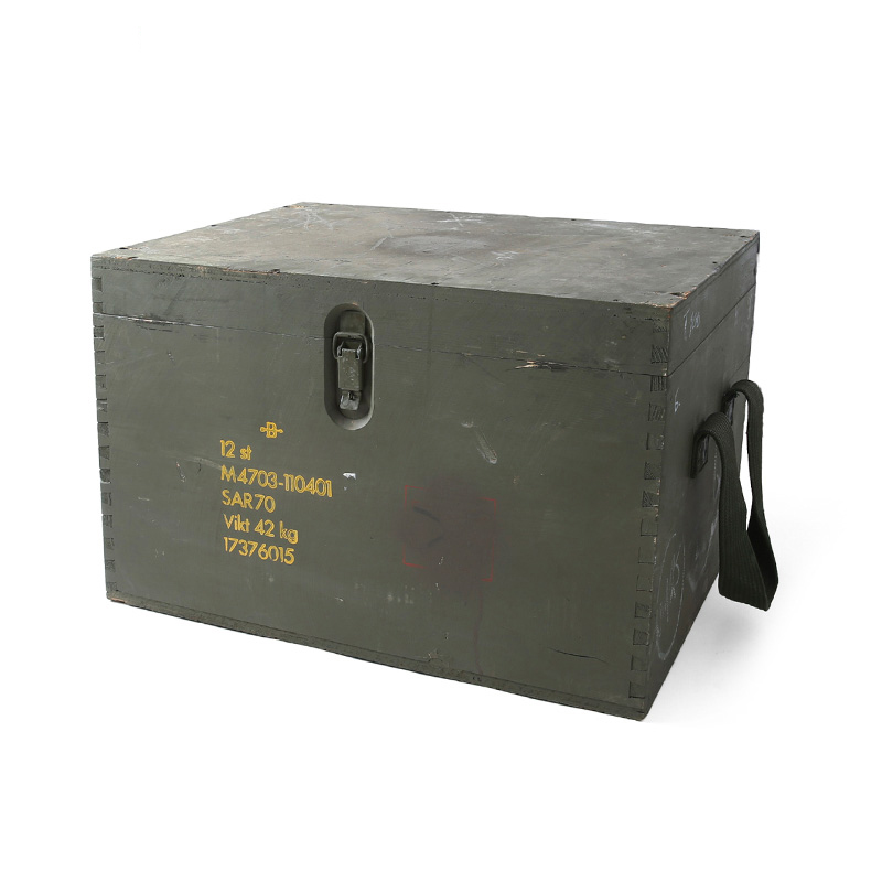 実物 USED スウェーデン軍 コンパートメント ウッドボックス