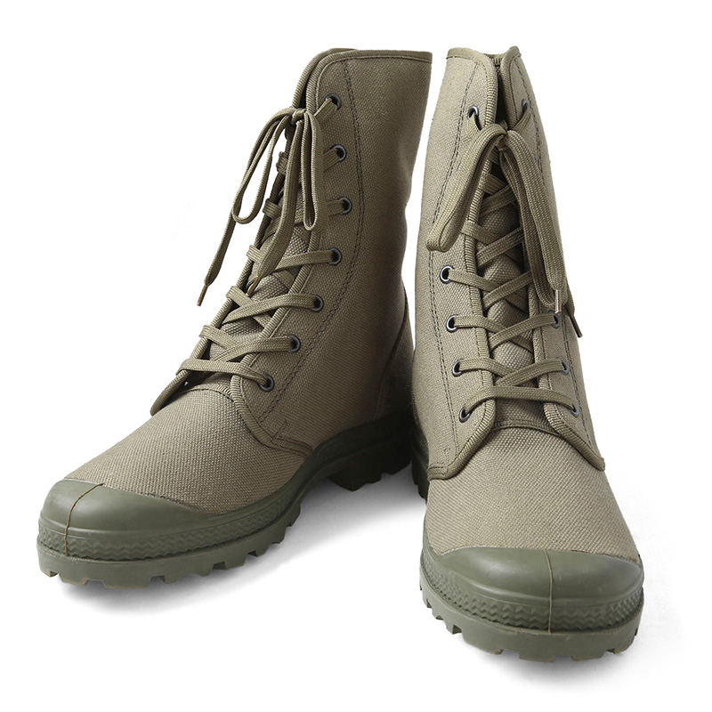 実物 新品 フランス軍 コットンキャンバス コンバットブーツ