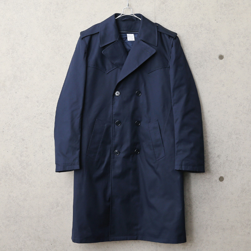 実物 新品 デッドストック イタリア軍 トレンチコート ネイビー ライナー付き