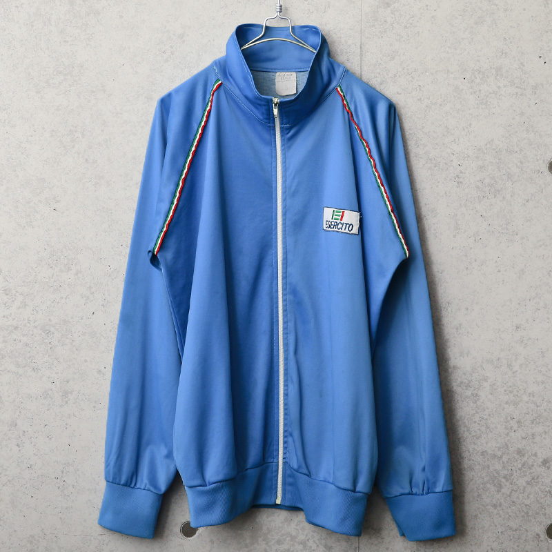 実物 USED イタリア軍 トレーニング ジャケット スタンドカラー ブルー