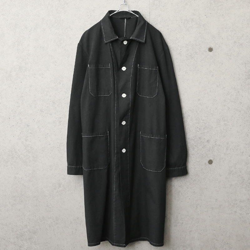 実物 新品 デッドストック チェコ軍 HBT（ヘリンボーンツイル） 4ポケット ワークコート BLACK染め