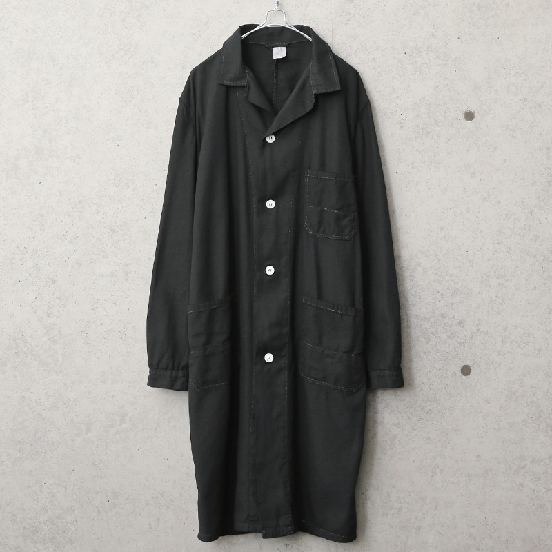 実物 新品 デッドストック チェコ軍 コットンツイル ワークコート BLACK染め