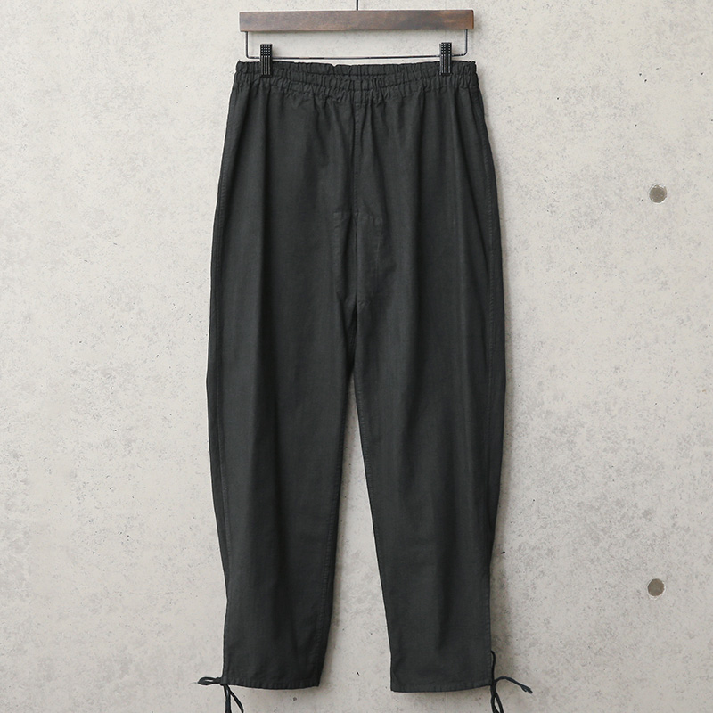 実物 新品 デッドストック ロシア軍 80s コットン スリーピングパンツ ウエストゴム BLACK染め（フロント開口なし）