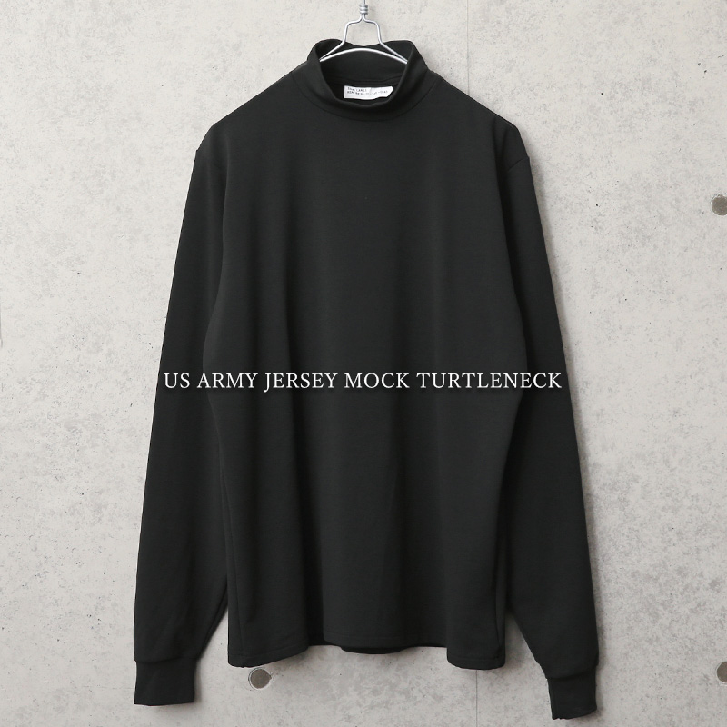 実物 USED 米軍 MOCK TURTLENECK 長袖 アンダーシャツ BLACK