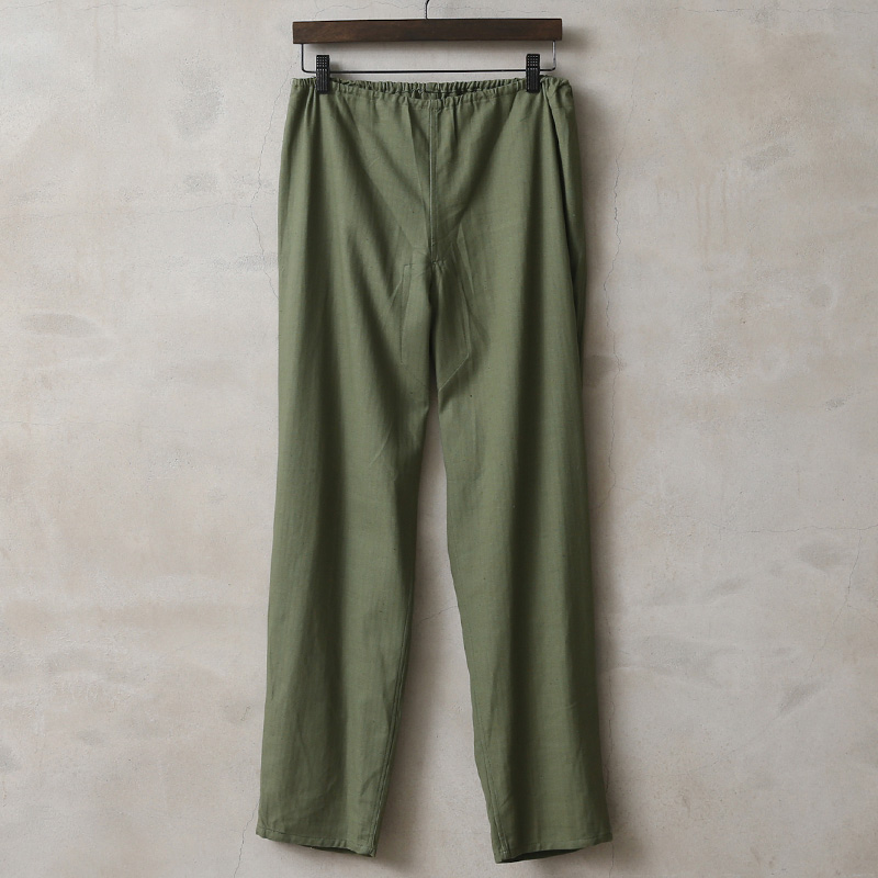 実物 新品 デッドストック ロシア軍 80s コットン スリーピングパンツ ウエストゴム オリーブ