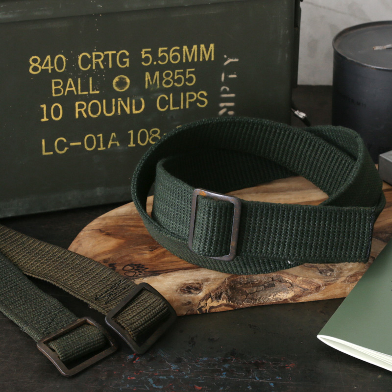 実物 USED ルーマニア軍 ナイロンキャンバス ベルト【T】