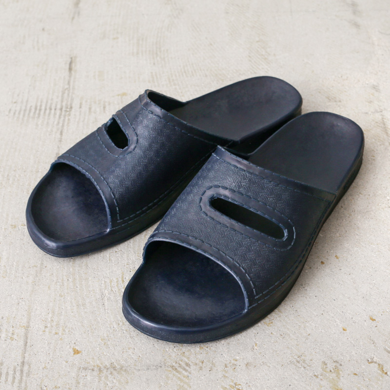 実物 USED イタリア軍 PVCラバーサンダル スリッパ NAVY