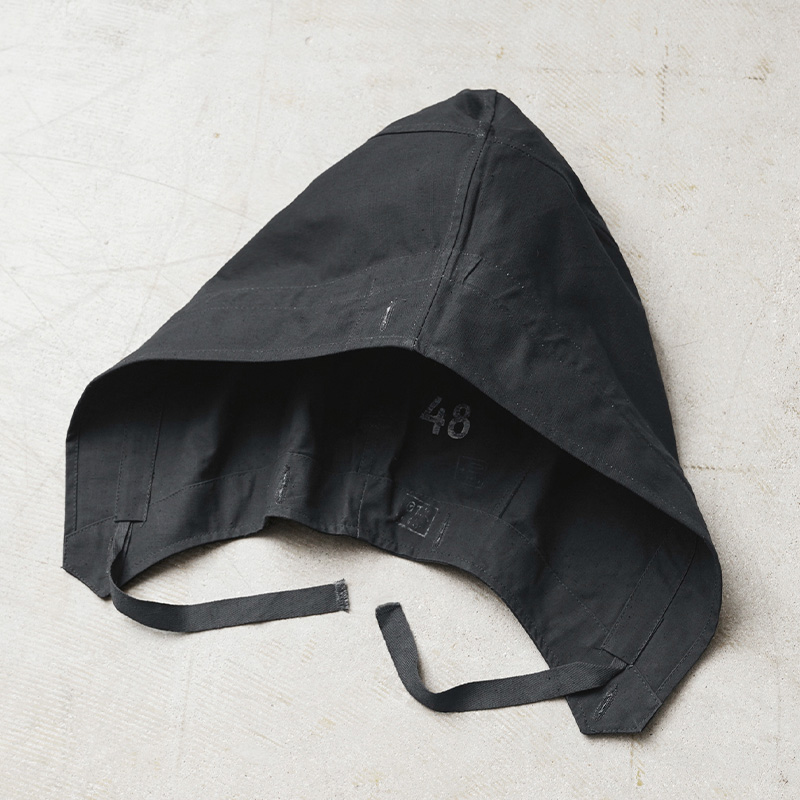 実物 新品 デッドストック ロシア軍（旧ソ連軍）タンカースジャケット用フード ブラック