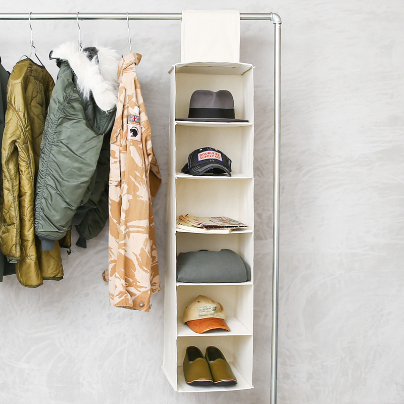 実物 新品 デッドストック イギリス軍 キャンバス ハンギング 収納ラック NATURAL