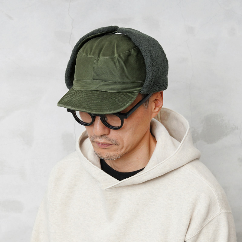 実物 USED スウェーデン軍 ウィンター フライヤーズキャップ