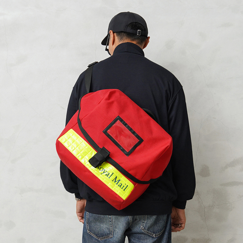 実物 新品 デッドストック イギリス ROYAL MAIL メッセンジャーバッグ イエローリフレクター SMALL