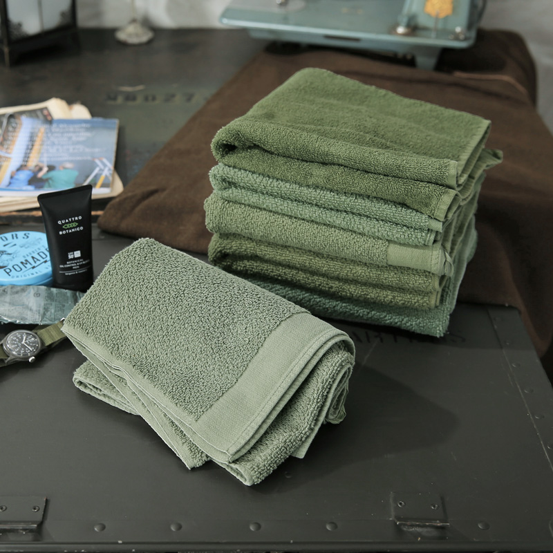 実物 USED ドイツ軍 タオル OLIVE