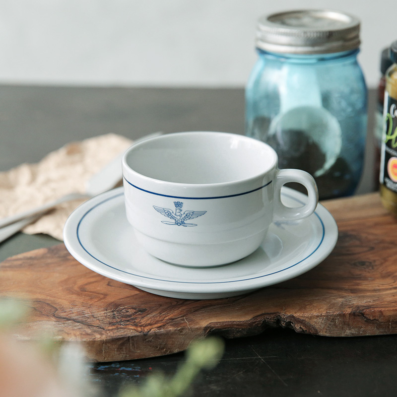 実物 新品 デッドストック イタリア軍 A.M.I.コーヒーカップ&ソーサー【T】