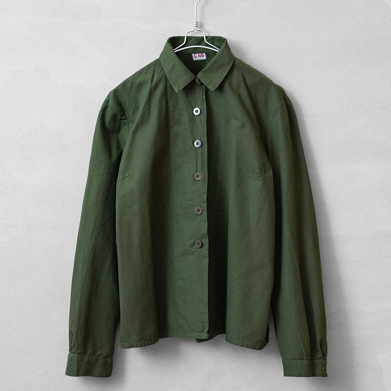 実物 USED スウェーデン軍 レディース M-70 ロングスリーブ フィールド シャツ