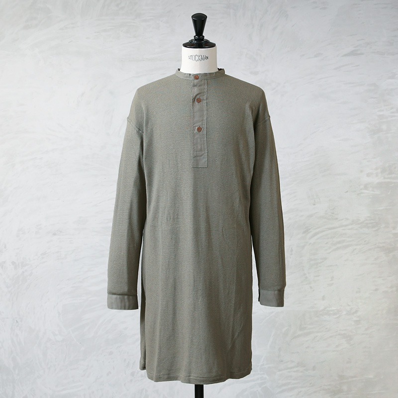 実物 USED スウェーデン軍 M-39 ヘンリーネック ロングサーマルシャツ